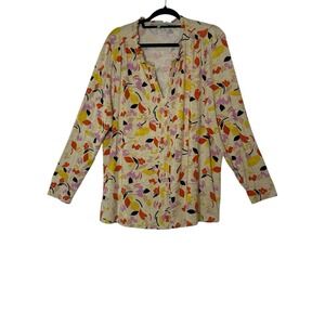 DanielRainn Blouse Women Top 2X Plus  Boho‎ Comfort Grandmacore Fall Floral
